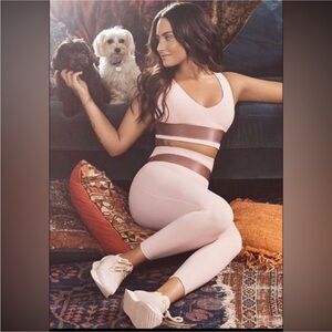 Fabletics Demi Lovato Pink and Brown Sports Bra and pants set!